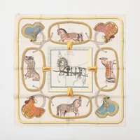 エルメス カレ90  GRAND APPARAT 盛装の馬 シルク スカーフ ＡＢランク