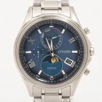 シチズン エクシード BY1020-61L TI ソーラー 青文字盤