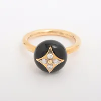 ヴィトン バーグBブロッサム オニキス ダイヤ 750(YG)