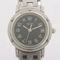 エルメス クリッパー CL4.210 SS QZ 黒文字盤