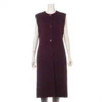 エルメス カシミヤ ロングコート 23AW ワインレッド