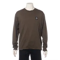 ストーンアイランド コットン ロングTシャツ カーキ ＡＢランク