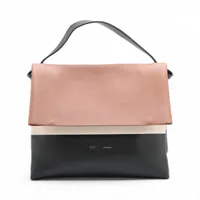 セリーヌ オールソフト レザー ショルダーバッグ ブラウン ＡＢランク
