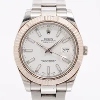 ロレックス デイトジャスト 116334 SS×WG AT 白文字盤