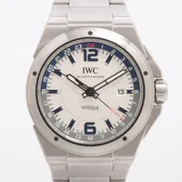 IWC インヂュニア デュアルタイム IW324404 SS AT 白文字盤