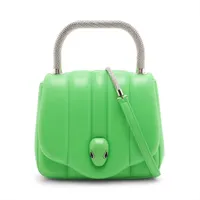 ブルガリ×アンブッシュ セルペンティ レザー 2WAYハンドバッグ グリーン ＡＢランク