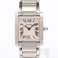 カルティエ タンクフランセーズ W51008Q3 SS QZ アイボリー文字盤