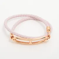 エルメス ルリ ドゥブルトゥール レザー ブレスレット モーヴパール ＳＡランク