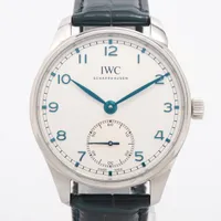IWC ポルトギーゼ オートマティック 40 IW358304 SS×革 AT シルバー文字盤 ＡＢランク