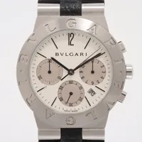 ブルガリ ディアゴノ CH35S SS×革 QZ 白文字盤