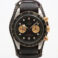 チュードル ブラックベイ 79363N SS×革 AT 黒文字盤