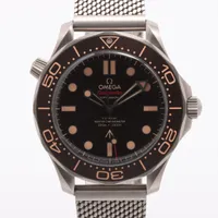 オメガ シーマスター コーアクシャル 007リミテッドエディション 210.90.42.20.01.001 TI AT ブラウン文字盤 Ａランク