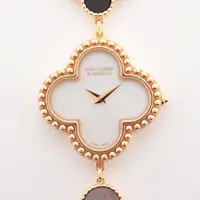 ヴァンクリーフ&アーペル アルハンブラ 136674 YG QZ シェル文字盤