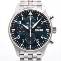 IWC パイロットウォッチ クロノグラフ プティ プランス IW377717 SS AT 青文字盤 Ｂランク