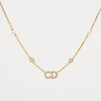 ディオール Clair D Lune クレール ディー リュヌ GP ネックレス ゴールド ＡＢランク