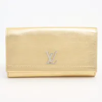 ヴィトン LVロゴ ポルトフォイユロックミー M62077 財布 ゴールド ＡＢランク
