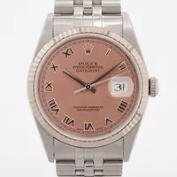 ロレックス デイトジャスト 16234 SS×WG AT ピンク文字盤