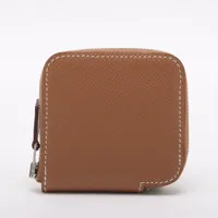 エルメス アザップ コンパクトミニ シルクイン ヴォーエプソン ゴールド シルバー金具