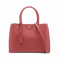 プラダ サフィアーノラクス レザー 2WAYハンドバッグ レッド ＡＢランク