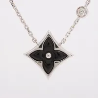 ルイ・ヴィトン パンダンティフ スター ブロッサム BB オニキス ダイヤ 750(WG)