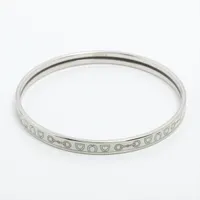エルメス エナメル メタル バングル FO0232 ホワイト Ａランク