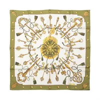 HERMES - 美品 HERMES エルメス カレ90 LES CLES ピンク マルチ