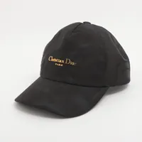 クリスチャンディオール ロゴ ポリエステル ベースボールキャップ ブラック ＡＢランク