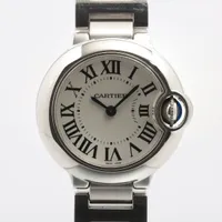 カルティエ バロンブルー W69010Z4 SS QZ シルバー文字盤