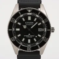 シチズン プロマスター 9051-S129010 Ti×ラバー AT 黒文字盤