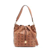 MCM レザー 2WAYショルダーバッグ ブラウン