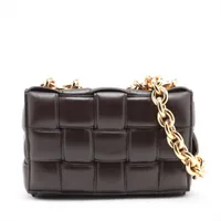 ボッテガヴェネタ バンバン ジュート レザー バニティーケース BOTTEGA VENETA ◇ バンバン バニティーケース イントレチャート