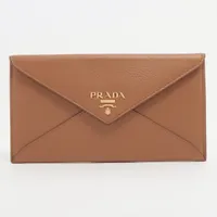 プラダ 1MF175 レザー 財布 ブラウン ＡＢランク