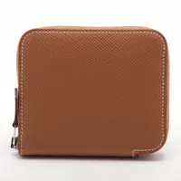 エルメス アザップコンパクト シルクイン ヴォーエプソン ゴールド シルバー金具 Ａランク