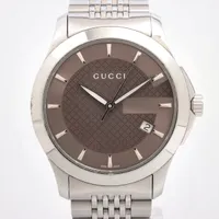 グッチ Gタイムレス 126.4 SS QZ グレー文字盤