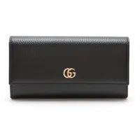 グッチ GGマーモント ジップアラウンドウォレット パール ブラック 長財布 GUCCI - 【超極美品】GUCCI ジップアラウンドウォレット GG