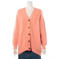 エルメス カシミヤ カーディガン 23SS オレンジ ＡＢランク