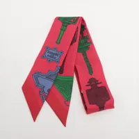 エルメス ツイリー Merveilleuses Lanternes シルク スカーフ ピンク Ａランク