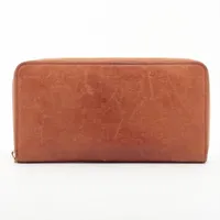 セリーヌ トリオンフ レザー ラウンドジップウォレット ブラウン