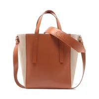 クロエ クロエ センス キャンバス 2WAYトートバッグ ブラウン ＡＢランク