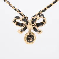 新品　シャネル ココマーク リボン 24V バレッタ GP×ベロア ブラック シャネル ココマーク リボン 24V バレッタ GP×ベロア ブラック