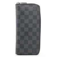 ルイ・ヴィトン ダミエ グラフィット ジッピーウォレットヴェルティカル N63095 ラウンドジップウォレット ブラック