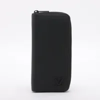 ヴィトン LVアエログラム ジッピーウォレットヴェルティカル M81743 ラウンドジップウォレット ノワール