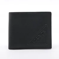 Black/pale Pink Saffiano Leather Card Holder | PRADA