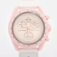 オメガ×スウォッチ スピードマスター ミッショントゥ ビーナス SO33P100 CE×ナイロン QZ 白文字盤