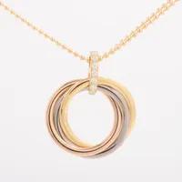 カルティエ トリニティ ダイヤ 750(YG×PG×WG) Ａランク