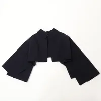 ジルサンダー ウール ポンチョ 24AW ネイビー ＡＢランク