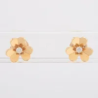 VINTAGE★ パピヨン シェル ピアス★ABランク ヴァンクリーフ&アーペル スウィートアルハンブラ パピヨン
