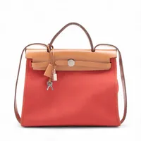 HERMESエルメスエールバッグオレンジ&レッド  カデナ&キー付き エルメス エールバッグジップPMの買取実績価格一覧 | 最新価格相場で