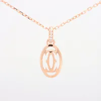 カルティエ ロゴドゥーブルC ダイヤ 750(PG)