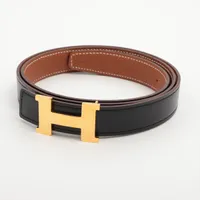 エルメス Hベルト レザー ベルト □H:2004年 ブラック